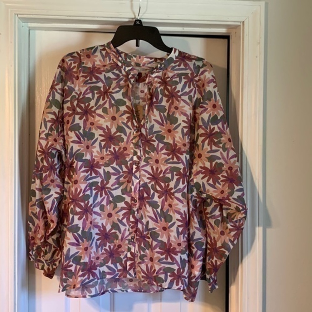 NWT Humanoid floral cotton blouse